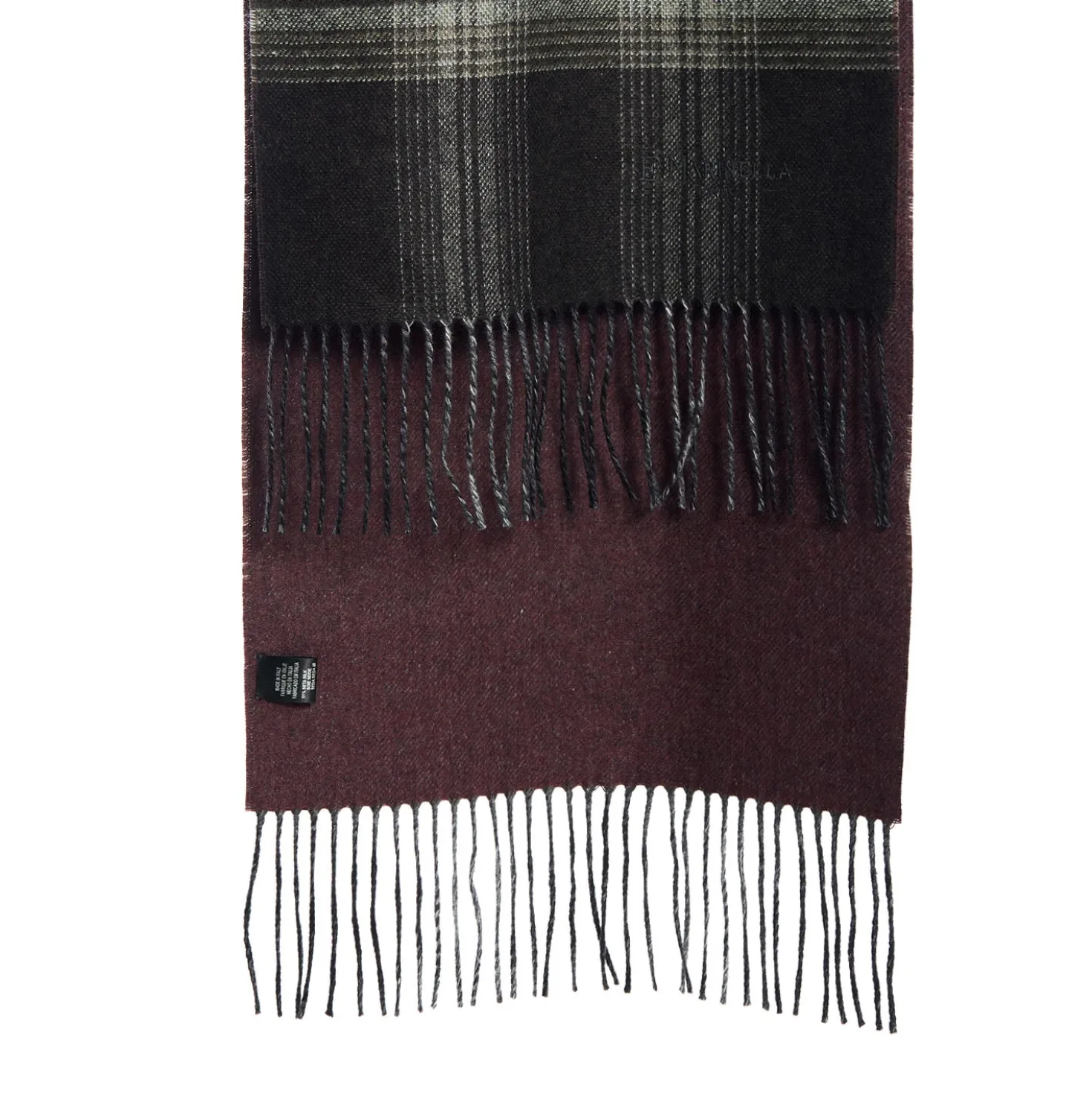 SCIARPA BICOLOR VERDE IN SETA E CASHMERE Check