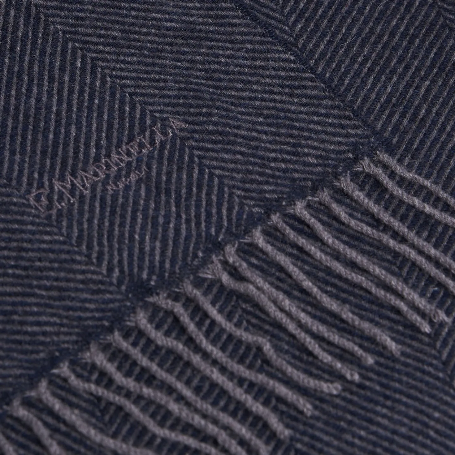 SCIARPA COLOR BLU SCURO In cashmere