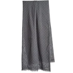 SCIARPA GRIGIO SCURO IN LANA E SETA Pois