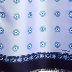SCIARPA TUBOLARE AZZURRA IN SETA TWILL Geometric harmony