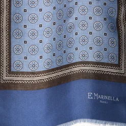 SCIARPA TUBOLARE AZZURRA IN SETA TWILL Classic daisy