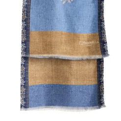 SCIARPA TUBOLARE AZZURRA IN SETA TWILL Paisley pattern
