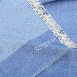 SCIARPA TUBOLARE AZZURRA IN SETA TWILL Paisley pattern