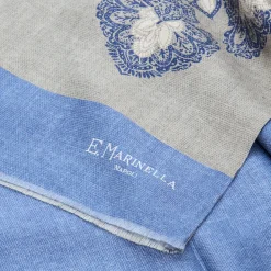 SCIARPA TUBOLARE BEIGE IN SETA TWILL Busy pattern