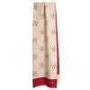 SCIARPA TUBOLARE BEIGE IN SETA TWILL Pois e fiori