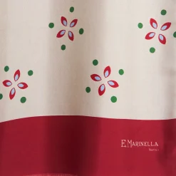 SCIARPA TUBOLARE BEIGE IN SETA TWILL Pois e fiori