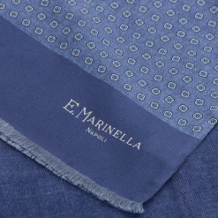 SCIARPA TUBOLARE BLU IN SETA TWILL Classic daisy