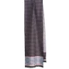 SCIARPA TUBOLARE GRIGIO SCURO IN SETA TWILL Busy pattern