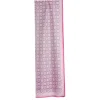 SCIARPA TUBOLARE IN VOILE DI COTONE E SETA ROSA Fiore monogram 100
