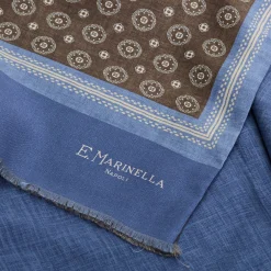 SCIARPA TUBOLARE MARRONE IN SETA TWILL Classic daisy
