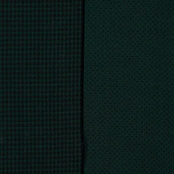 SCIARPA VERDE SCURO IN LANA E SETA Pied de poule e pois