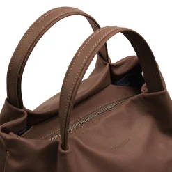SOFT BAG MARRONE SCURO In pelle liscia