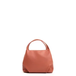 SOFT MINI BAG ARANCIONE SCURO In pelle liscia