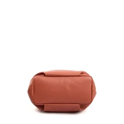 SOFT MINI BAG ARANCIONE SCURO In pelle liscia