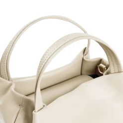 SOFT MINI BAG BEIGE POLVERE In pelle liscia