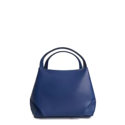 SOFT MINI BAG BLU POLVERE In pelle liscia