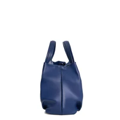 SOFT MINI BAG BLU POLVERE In pelle liscia