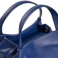 SOFT MINI BAG BLU POLVERE In pelle liscia