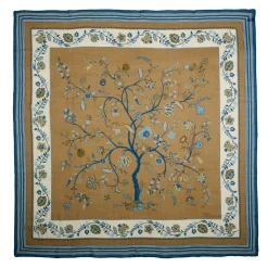 STOLA BEIGE 140 IN LANA E CASHMERE Albero della vita