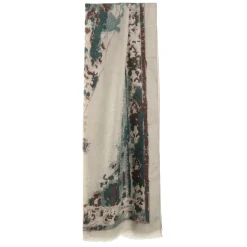 STOLA BEIGE IN CASHMERE Collezione floreale
