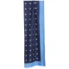 STOLA BLU SCURO IN LANA Decorazioni floreali