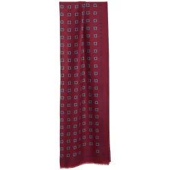STOLA BORDEAUX IN LANA Decorazioni floreali