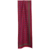 STOLA BORDEAUX IN LANA Decorazioni floreali