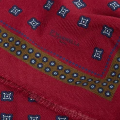 STOLA BORDEAUX IN LANA Decorazioni floreali