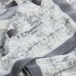 STOLA GRIGIA IN CASHMERE Collezione elefanti