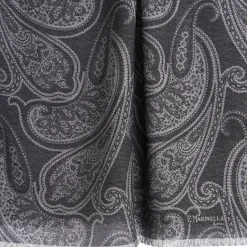 STOLA GRIGIA IN LANA Fantasia paisley