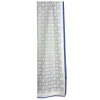 STOLA IN VOILE DI COTONE E SETA BLU Fiore monogram 100