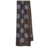 STOLA MARRONE SCURO IN SETA MADDER Collezione floreale