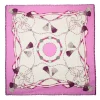 STOLA ROSA 115 IN LANA, SETA E CASHMERE Nappine e chiavi