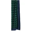 STOLA VERDE SCURO IN LANA Decorazioni floreali