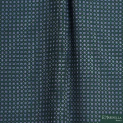 STOLA VERDE SCURO In lana con decorazioni floreali