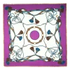 STOLA VIOLA 115 IN LANA, SETA E CASHMERE Nappine e chiavi