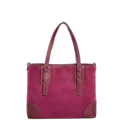 TOTE BAG MIDI BORDEAUX In suede e pelle