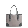 TOTE BAG MIDI GRIGIA In suede e pelle