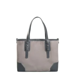 TOTE BAG MIDI GRIGIA In suede e pelle