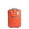 TROLLEY SEMIRIGIDO ARANCIONE In pelle martellata