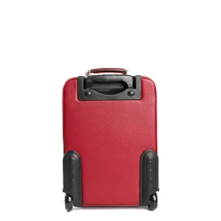 TROLLEY SEMIRIGIDO ROSSO In pelle martellata