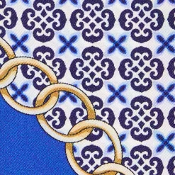 TWILLY IN SETA BLUETTE Microfantasia fiore