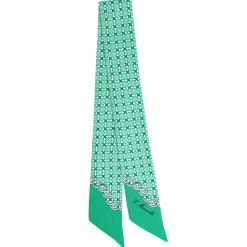 TWILLY IN SETA VERDE Microfantasia fiore