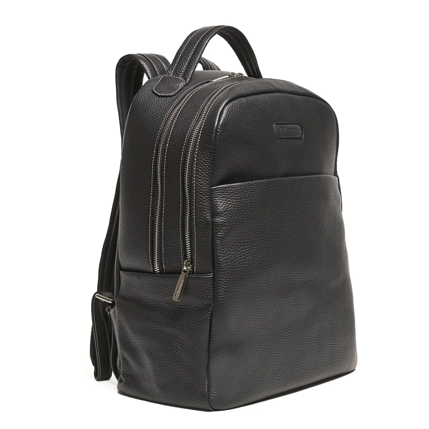 ZAINO NERO IN PELLE Con schienale rinforzato