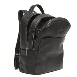 ZAINO NERO IN PELLE Con schienale rinforzato